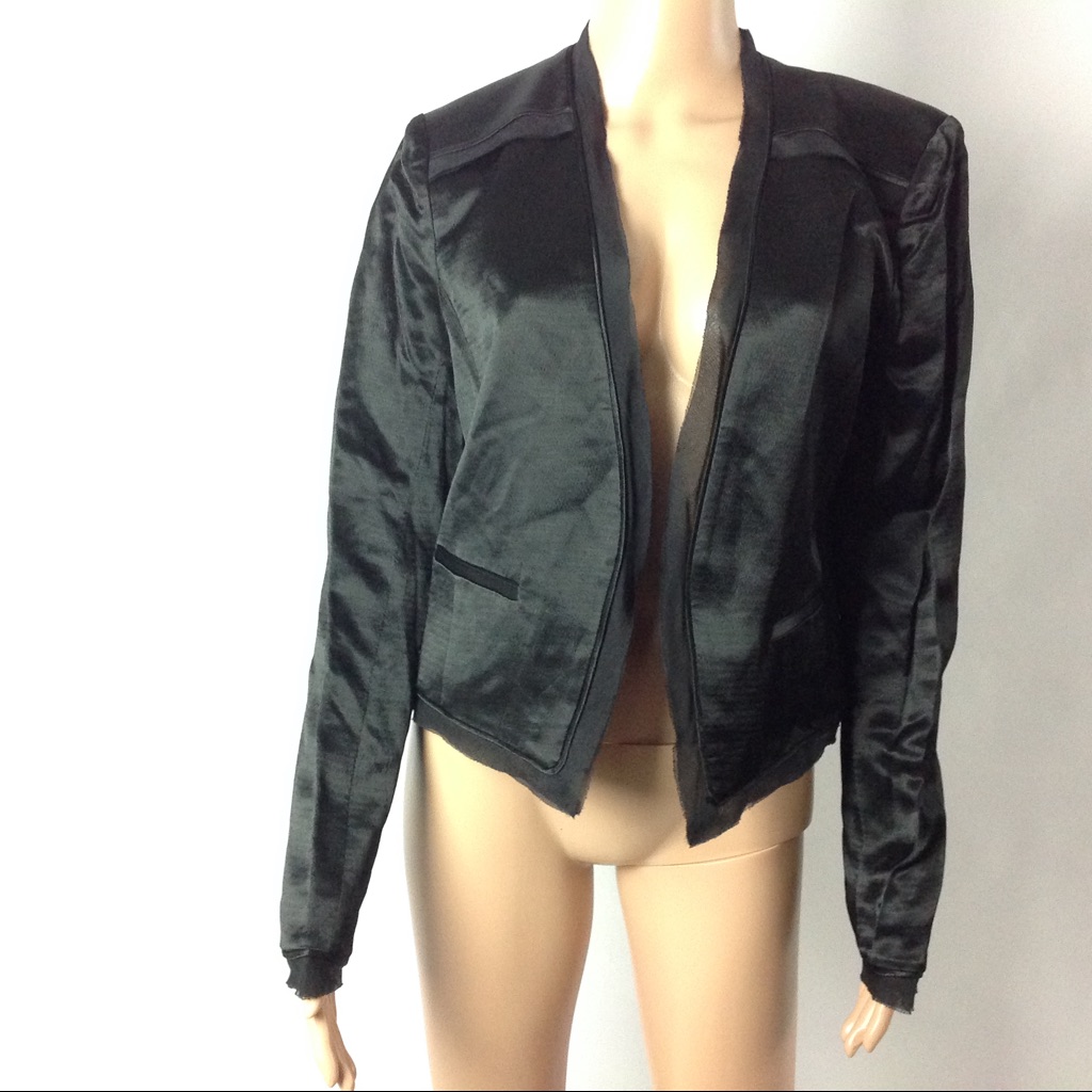 Diane Von Furstenberg Larra Hammered Satin Jacket